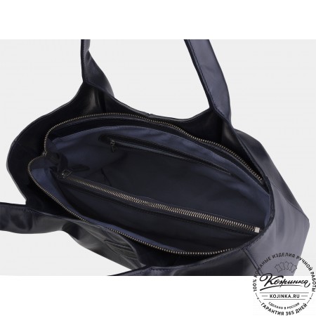 Женская кожаная сумка "Миранда" (синяя)